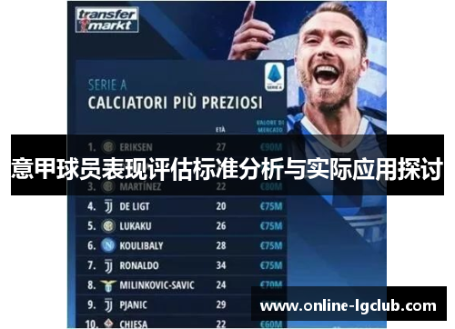 意甲球员表现评估标准分析与实际应用探讨 意甲球员表现评估标准分析与实际应用探讨